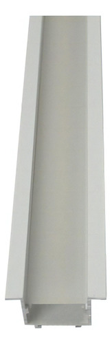 Perfil LED empotrado de 1 m, 35 x 20 P/ 2 cintas y clips, color claro, perfil blanco, 110 V/220 V