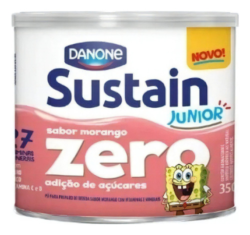 Fórmula infantil em pó Danone Sustain Junior Zero sabor morango en lata de 1 de 350g a partir dos 3 anos
