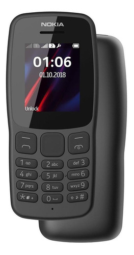 Nokia 106 (2018) Dual SIM 4 MB gris oscuro 4 MB RAM