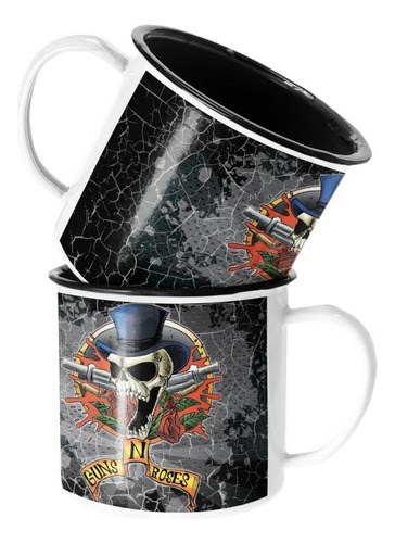 Taza Enlozada Lechera Guns N Roses Clasico