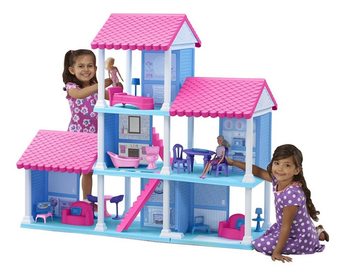 Casa De Muñecas 3 Pisos/25 Pzas Delightful Dollhouse My Doll