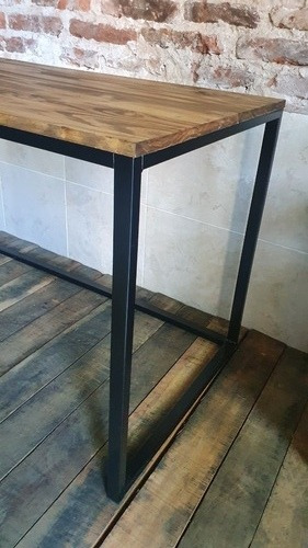 Imagen 3 de 4 de Escritorio Mesa Pc Industrial Madera Maciza 140x60 Office