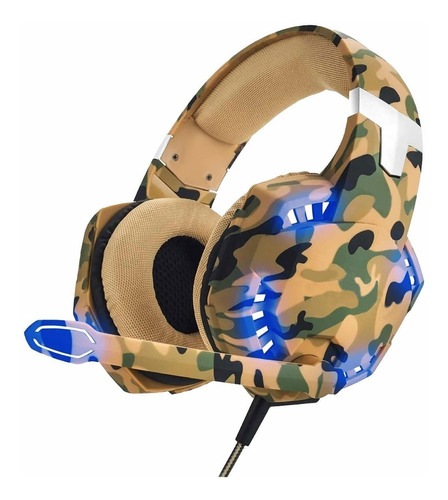 Audífonos Gamer G2000 Camuflados Con Sonido Envolvente Y Led