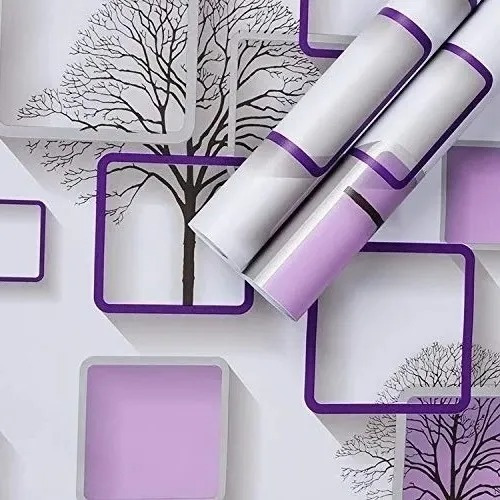 Papel Mural 12m2 Cuadro Morado Decohogaraxe