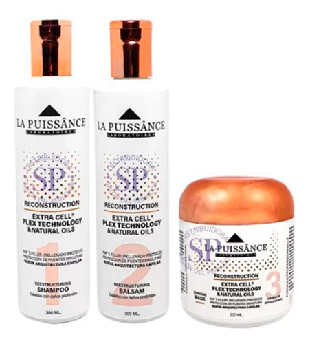 La Puissânce Kit Extra Cell Plex Shampoo + Bálsamo + Máscara