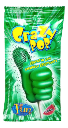 Chupetin Crazy Pop Sandía 12g - Pack X 10un
