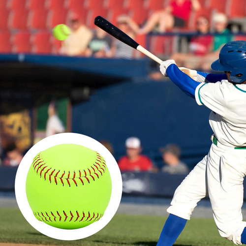 1 Pelotas De Softbol De Práctica Deportiva Amarillas, Tamaño