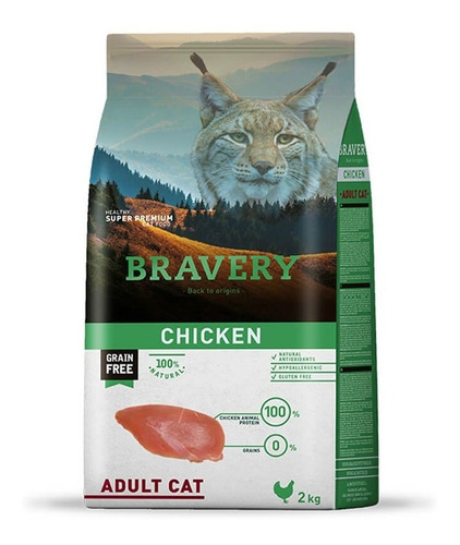 Bravery Adult Cat Chicken 2 Kg