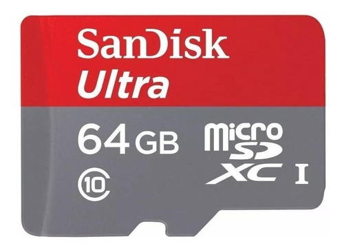 Imagem 1 de 2 de Cartão de memória SanDisk SDSQUNC-064G-GN6MA  Ultra com adaptador SD 64GB