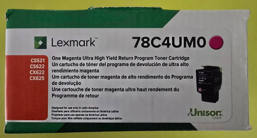 Pack Kit 4 Toner Lexmark Negro, Amarillo, Cian Y Magenta