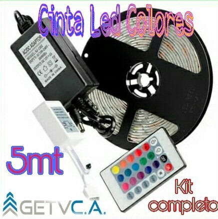 Cinta Led Kit Rgb (colores) 5mts C/control 110v 