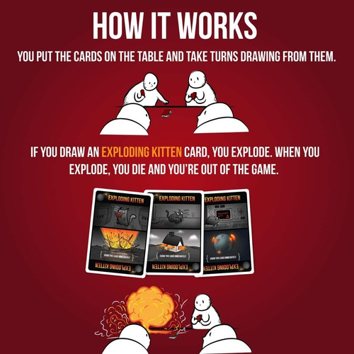 Gatitos Explosivos Exploding Kittens Tarjeta Juego De Mesa