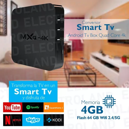 Convertidor Smart Tv 4k Convertir Tv Box Android Usb Teclado - $ 6.450,32