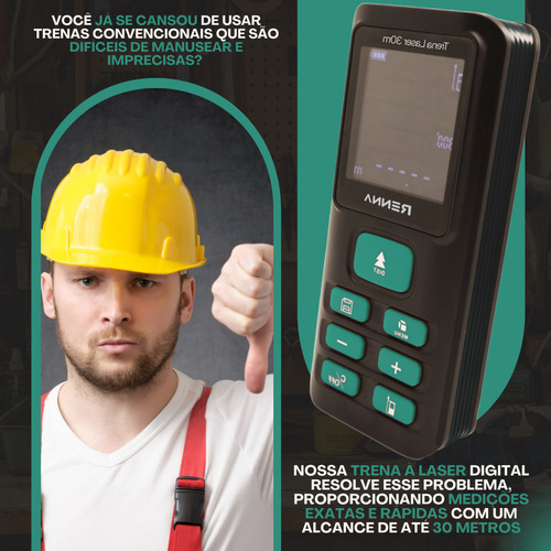 Trena Laser Digital Alta Precisão Profissional Ip54 Renna