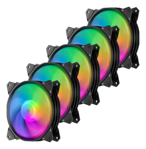 Ventilador De Caja Rgb Direccionable De 4.724pulgada 5 V, 3 