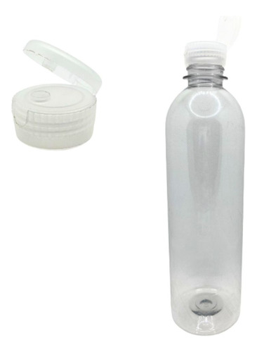 Botella Plastico Boston 500 Ml 215mm(100pz) Con Tapa Fliptop