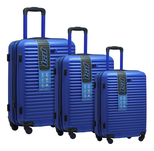 Set Valijas 20  24  28  Abs Azul Francia Premium Lsyd