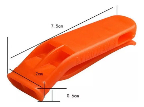 Silbato De Emergencia Con Bucle Giratorio, Rescate, Flotador Color Naranja