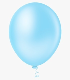 Balão Bexiga Redondo Tam.10 Polegadas Azul Claro C/50 Unid