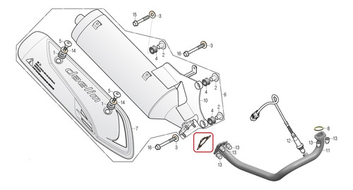 Junta De Silenciador Daelim Steezer 125 - Rvm