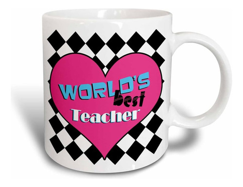 3drose Worlds Best Teacher Pink Magic Transforming Taza, 11 