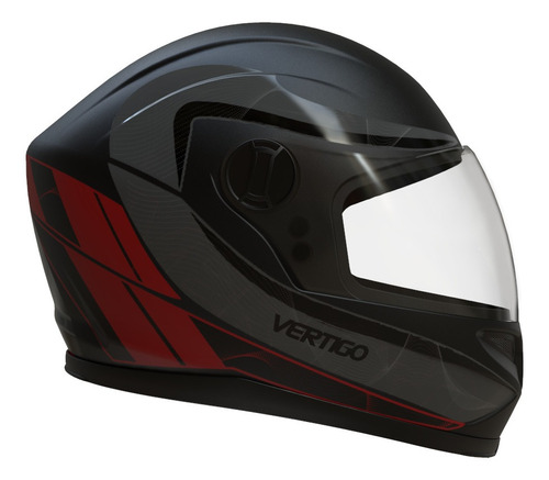 Casco Moto Integral V32 Warrior Nocturne Rojo Talle Xl