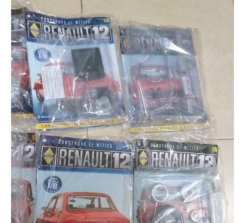 1/8 Eaglemoss Renault 12 Fascículos Del 1 Al 8 Y 10,18 Rojo (Usado)