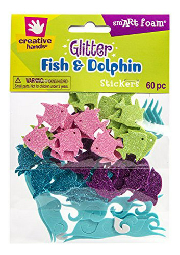 Fibra Craft Creative Hands Glitter Los Peces Y Delfines Pega