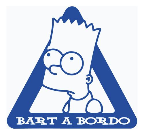 Etiqueta Bebe A Bordo Versión Bart Personalizada Nombre Bebe
