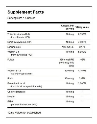 Vitamina B100 B-100 Complex Energia Y Cerebro + Envio Grati