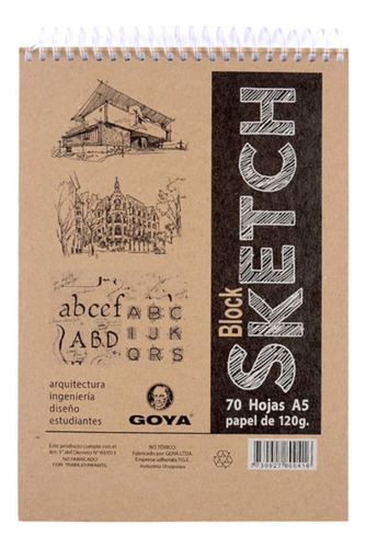 Block Dibujo Sketch Goya A5 Serviciopapelero