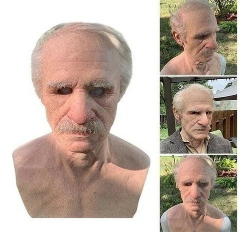 The Old Other Realistic Human Silicone Me Helmet