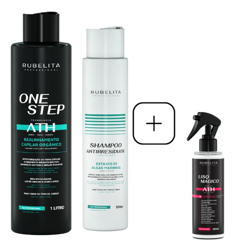  Kit Progressiva 1l Orgânica + Shampoo Antiressiduo 500ml 