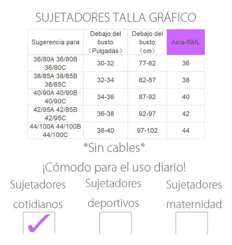 Tallas de comfy bra deals