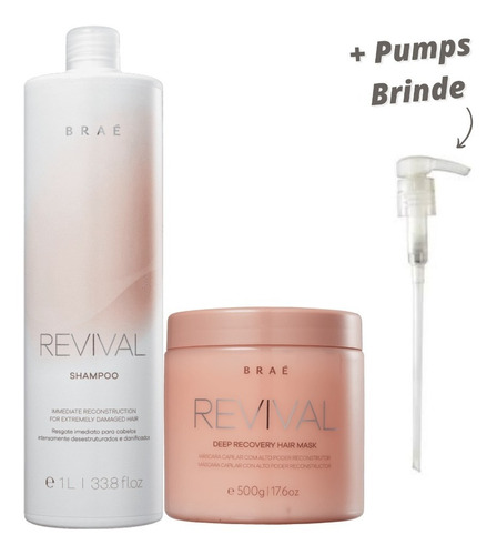 Braé Revival Resgate Imediato Shampoo 1l + Máscara 500g 