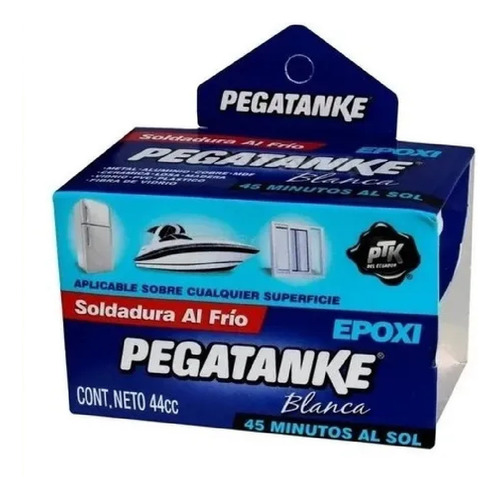 Pegamento Epoxi Pegatanke Soldadura En Frio Color Blanco Ft