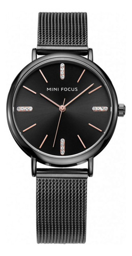 Reloj Para Mujer Mini Focus Mf0036l Mf1801 Negro