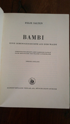 Bambi Eine Lebensgeschichte Aus Dem Walde - Salten Alemán