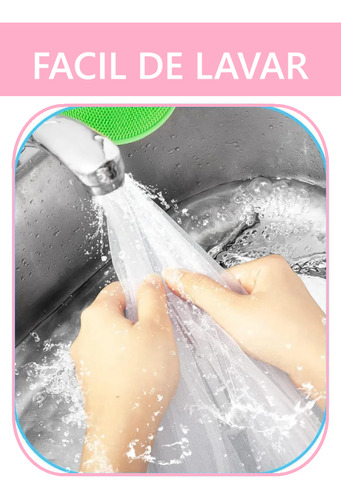 2 Fundas Protectoras Cubre Alimentos Plegable Malla 60cm Par Rosa Encaje