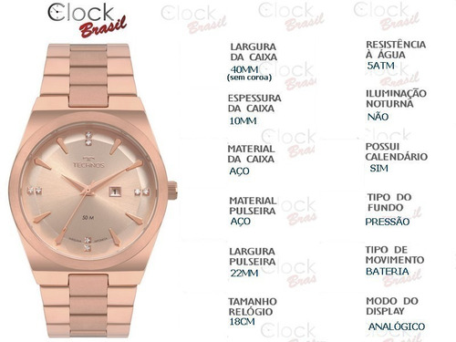 Relógio Technos Feminino Trend 2015cda/4t