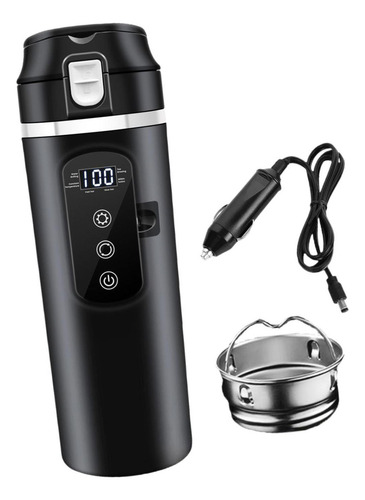 Calentador De Acero Inoxidable Para Coche, Hervidor De Negro