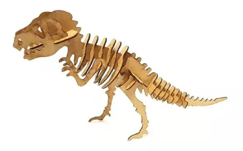 Brinquedo Quebra Cabeça 3d Dinossauro Tiranossauro Rex Mdf : :  Brinquedos e Jogos