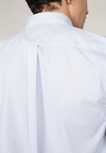 Camisa Solid Poplin Regular Fit Celeste Tommy Hilfiger