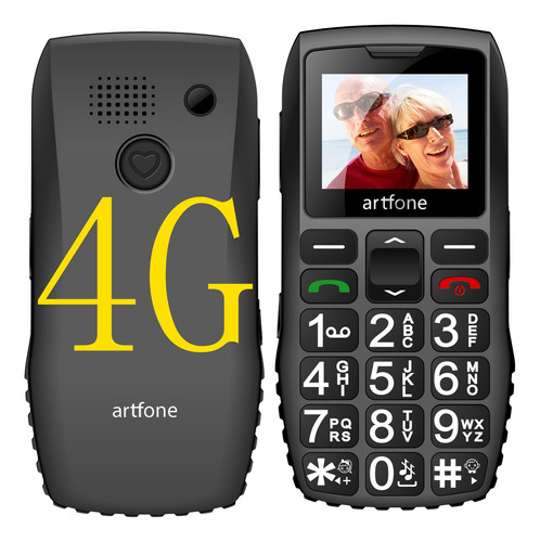 Artfone Telefono Celular Con Boton Grande 4g Volte Desbloque