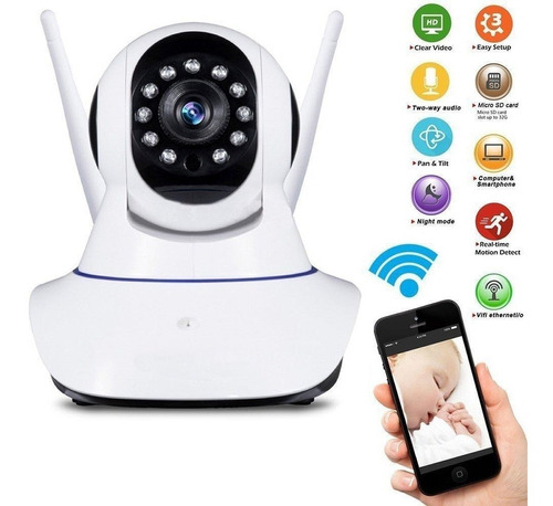 Camara Wifi Robotizada. La  Indoor Full Hd Seguridad En Casa