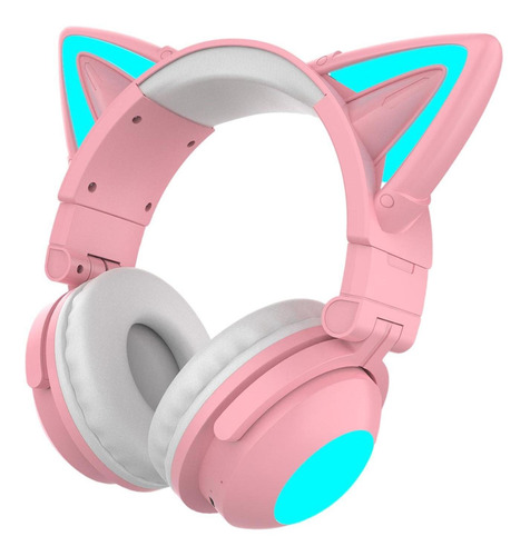 Auriculares Bluetooth Luminosos Con Forma De Oreja De Gato E