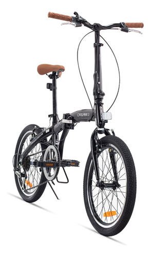 Bicicleta Plegable Rodada 20 Origami 1.1 Color Negro Turbo