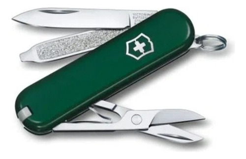 Canivete Victorinox Classic Sd 7 Funções 0.6223.4 Cor Verde