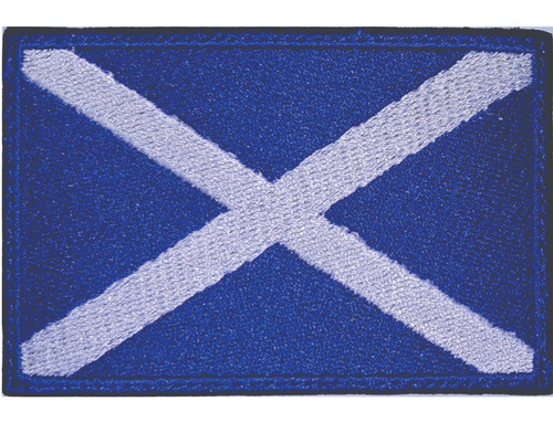Bandera Escocia Parche Bordado 9x6 Cm