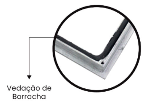 Tampa Tampão De Chão Alumínio Dupla Vedação Simples 60x60cm